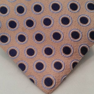 Vintage Nautica Polka Dot Neck Tie. Navy and Coral Polka Dot Nautica Men&#39;s Tie. Retro Polka Dot Nautica Neck Tie.