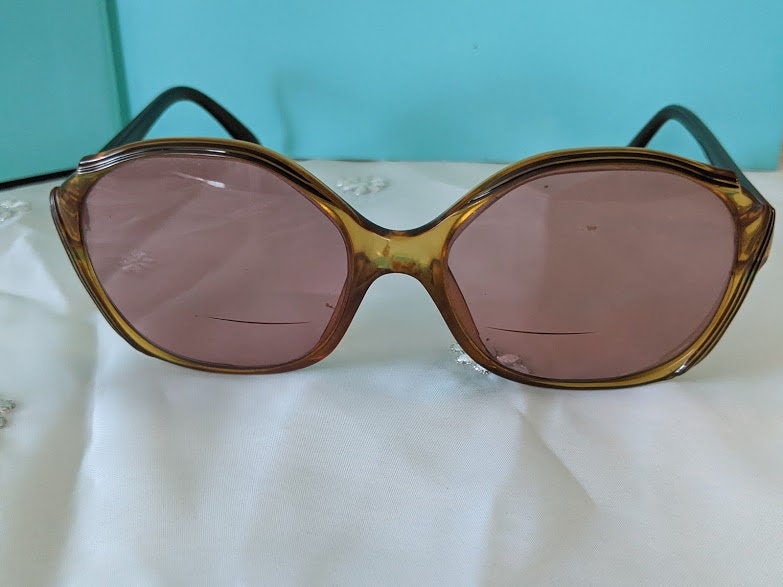 Vintage Christian Dior Glasses. Over Size Christian Dior Caramel Color