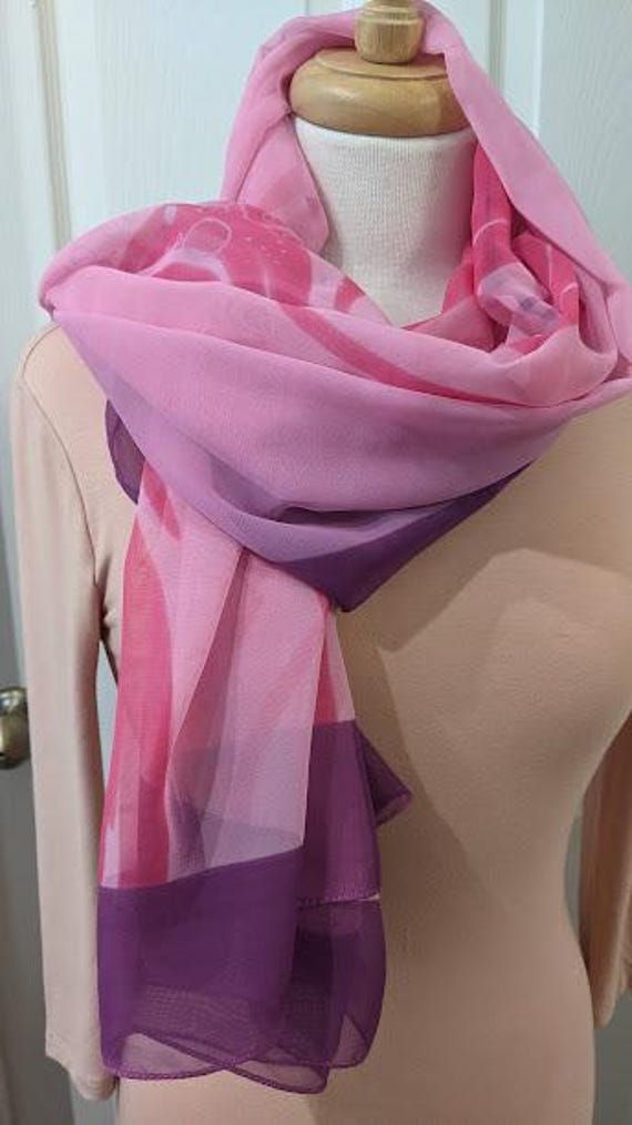 Very Large Rectangular Pink/Fuchsia & Purple Poly… - image 4