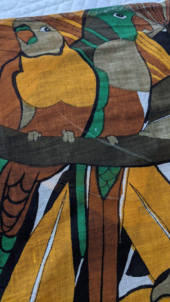 Vintage Very Large Rectangular Scarf/Wrap.  Tropi… - image 6