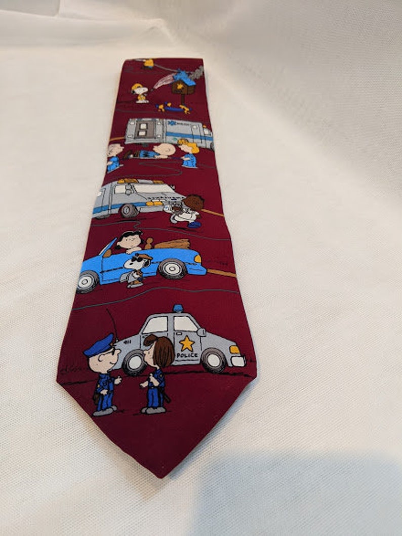 Peanuts All In A Day/'s Work Necktie Vintage Peanuts Novelty Necktie Novelty Necktie