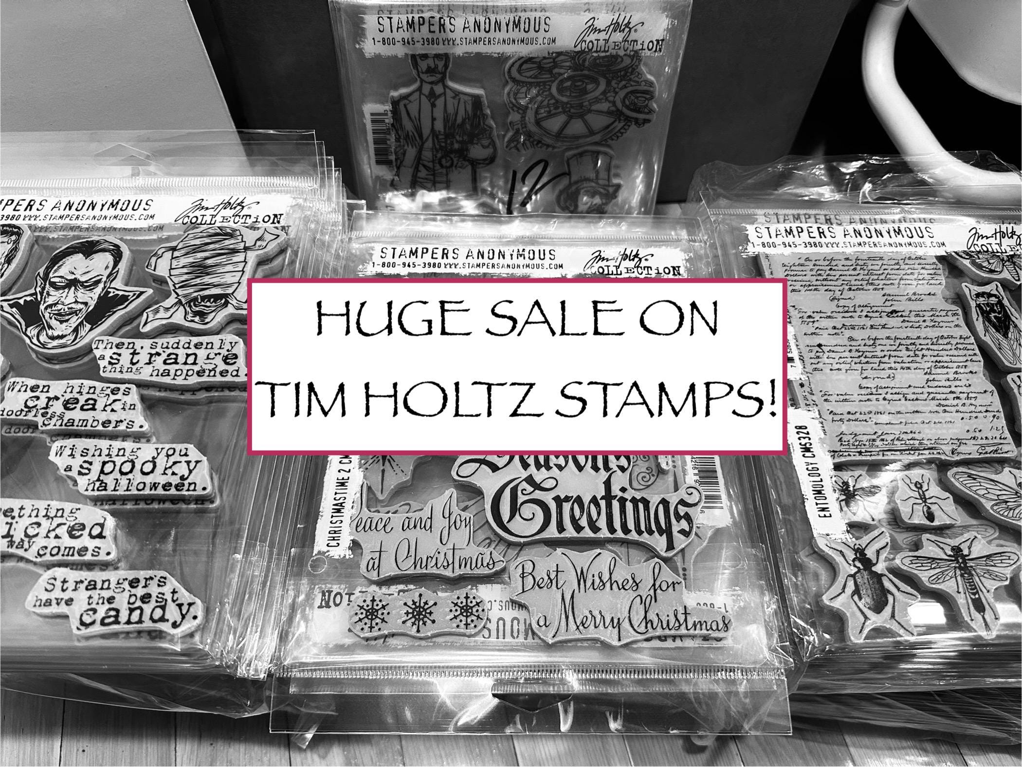 Stampers Anonymous Snarky Cat Cling Rubber Stamp Set - Tim Holtz Style Craft Stamps