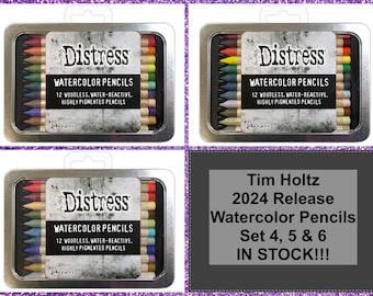 Tim Holtz Distress Watercolor Pencils Set #4, 5 & 6 Bundle- 36 Colors IN STOCK! 2024
