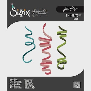 Tim Holtz "CELEBRATION STREAMERS" 667209 Sizzix Thinlits Cutting Dies Limited Edition 25th Birthday 2026