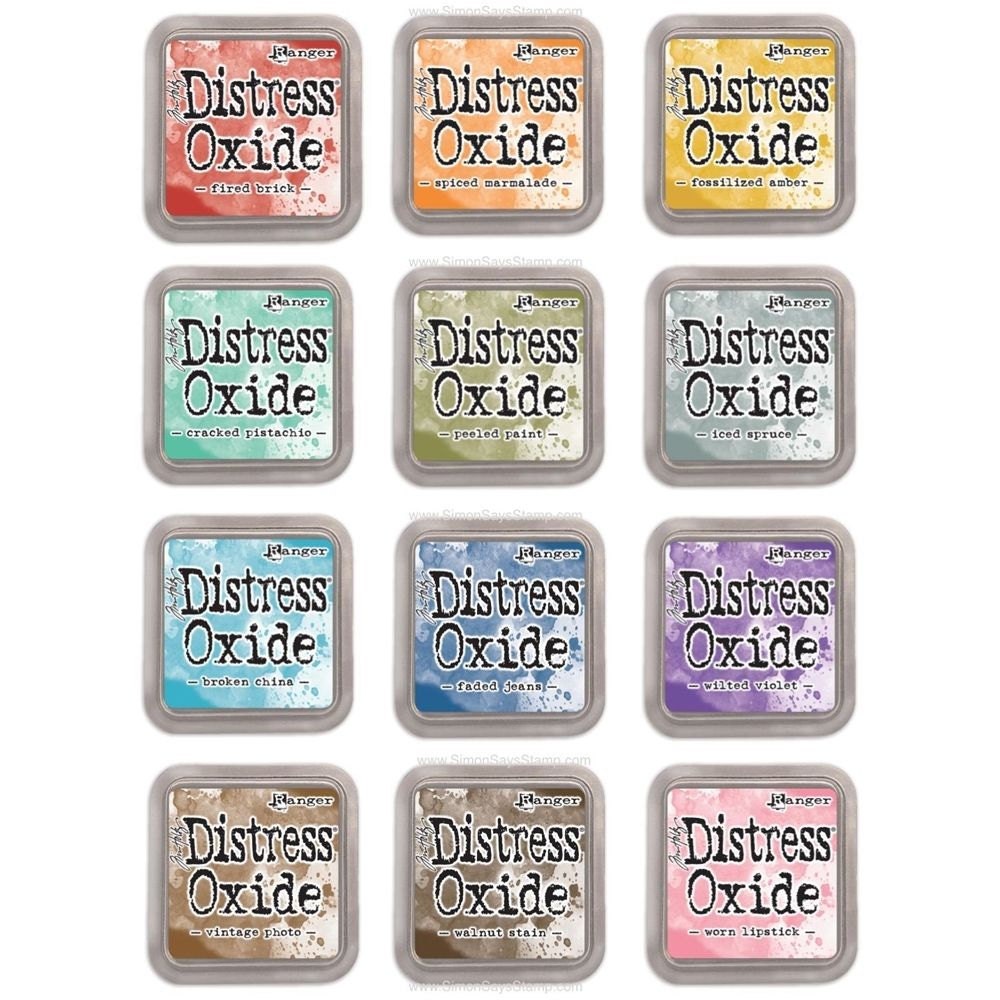 Ranger Tim Holtz DISTRESS OXIDE Ink Pads and Reinkers - Set Bundle of ...