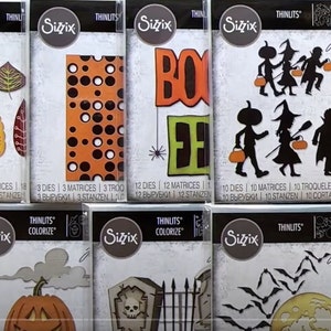 Tim Holtz 2023 Halloween Sizzix Dies- YOU PICK (Colorize Edison, Layered Dots,Halloween Night, Big Frights, Graveyard, Moonlight, Leaves)