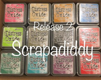 Release 2- Ranger Tim Holtz DISTRESS OXIDE Ink Stamp Pads- All 12 Colors- In STOCK- Free Shipping