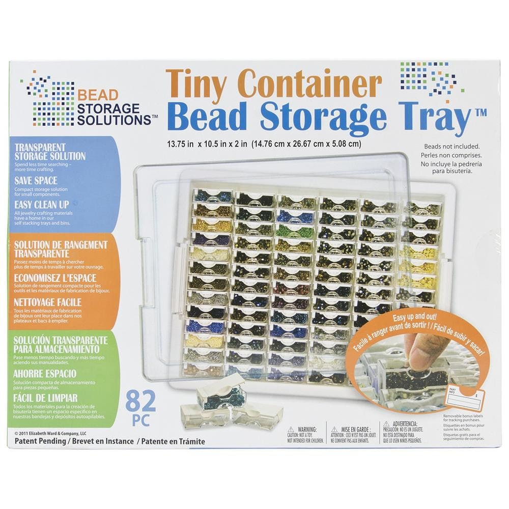 Elizabeth Ward Bead Storage Solutions 82 Piece Tiny Craft Supplies