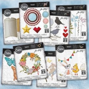 Tim Holtz 2024 Spring Sizzix VAULT Dies- U PICK (Bunny + Chick, Funky Floral Wreath, Hippity Hop, Wildflowers, Lovebirds, Rosettes, Box etc)