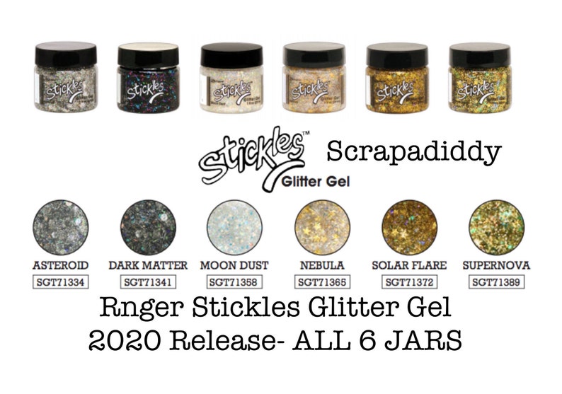 2020 Ranger STICKLES GLITTER GELS All 6 Colors 1oz jars In Stock Free Shipping image 1