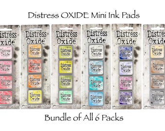 Ranger Tim Holtz Distress OXIDE Mini Ink Pads Kit 1, 2, 3, 4, 5 & 6 (24 Colors)- In STOCK- Free Shipping