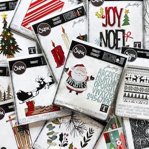 Tim Holtz 2023 Christmas Sizzix Dies- YOU PICK (Colorize Candle Shop, Trim A Tree, Stripes, Festive Gatherings, Reindeer Sleigh, Forest etc)