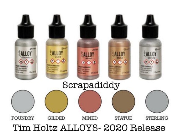 2020 Ranger Tim Holtz ALLOY Metallic Alcohol Inks (All 5 COLORS) In STOCK- Free Shipping