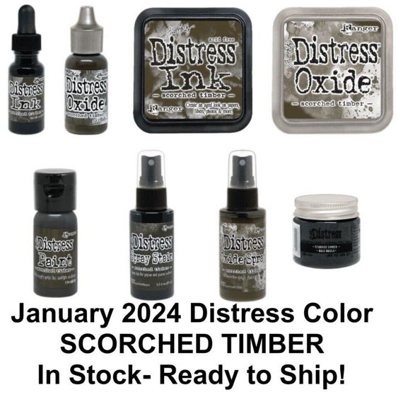 Tim Holtz Ranger Distress Ink Reinker - Scorched Timber, 0.5 Oz Refill Bottle