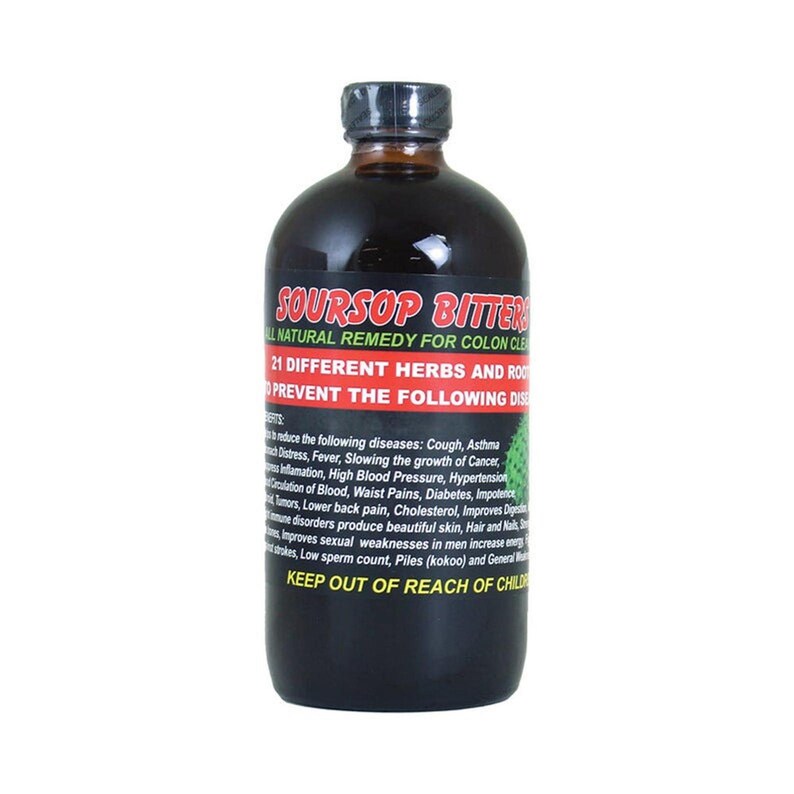 Soursop Bitters For Colon Cleansing - Organic Formula - 100% Her Soursop Bitters For Colon Cleansing - Organic Formula - 100% Her