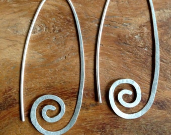 Swirl Silver Dangle Earrings