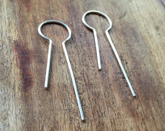 Keyhole Silver Earrings