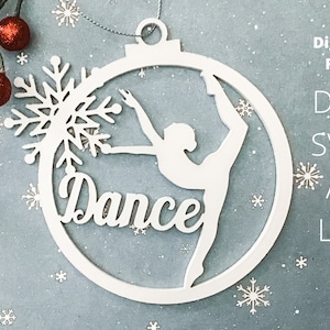 dance ornament laser cut file, dancer gift svg, sports Christmas file, glowforge, dxf, lightburn, instant download