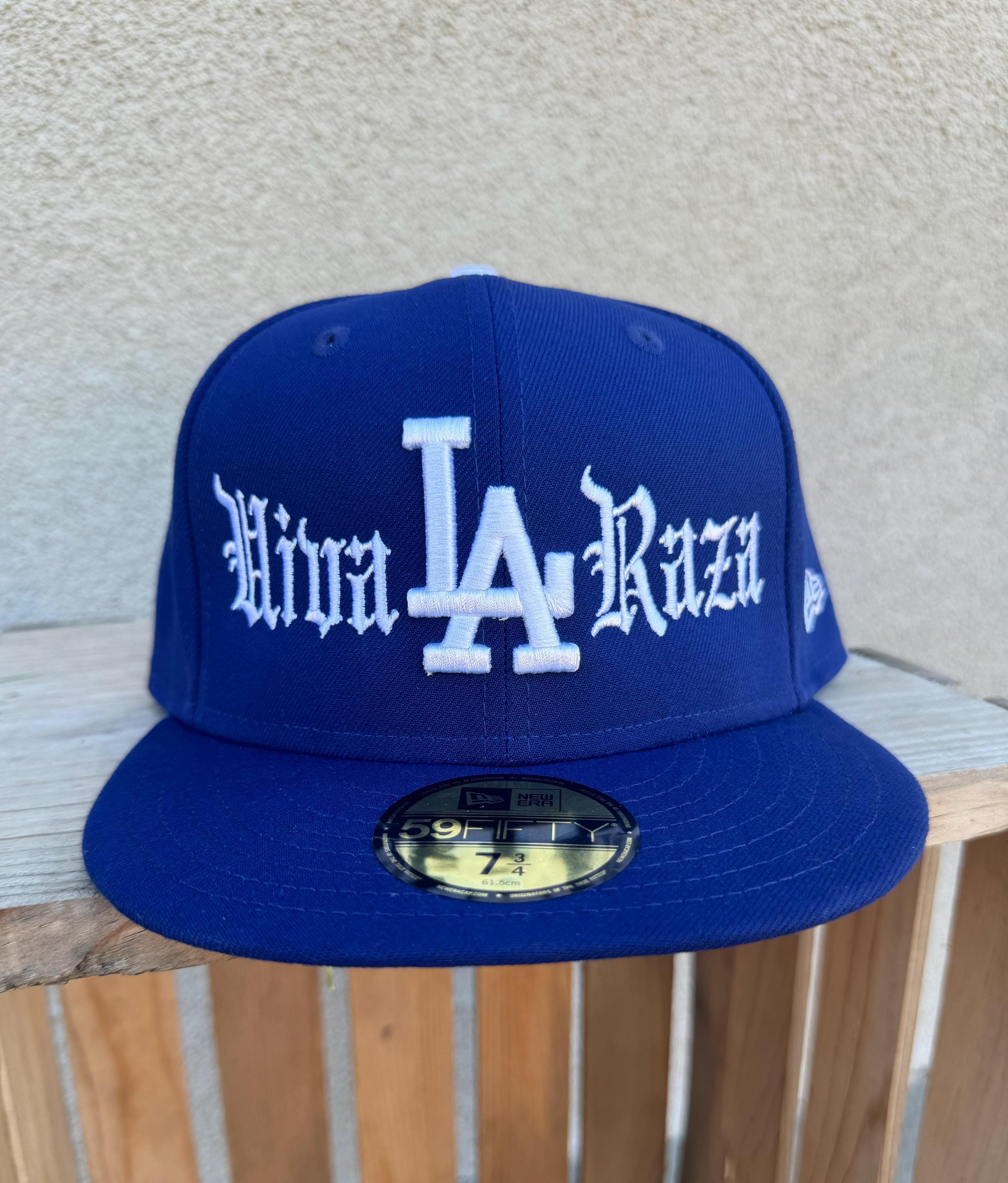 Embroidered New Era LA Dodgers Viva LA Raza 59fifty Fitted Cap - Etsy