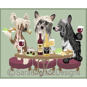 Dogs WINEing - Chinese Crested