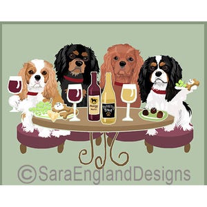 Dogs WINEing - Cavalier KCS-Four