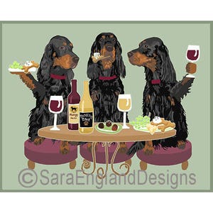 Dogs WINEing - Gordon Setter