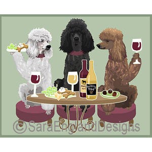 Dogs WINEing - Standard Poodle