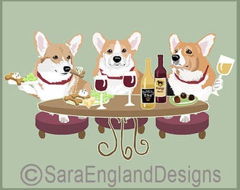 Dogs WINEing - Pembroke Corgi