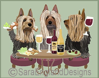 Dogs WINEing - Silky Terrier