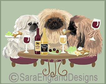 Dogs WINEing - Pekingese