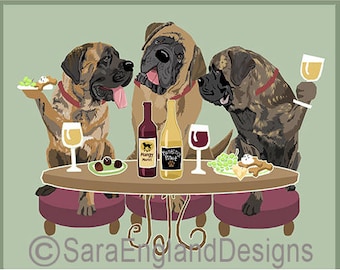 Dogs WINEing - English Mastiff