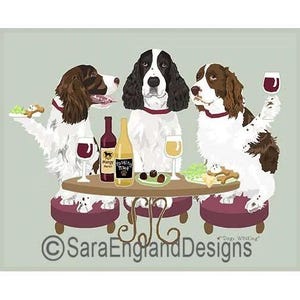 Dogs WINEing - English Springer Spaniel
