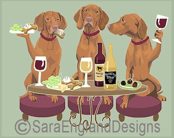 Dogs WINEing - Vizsla