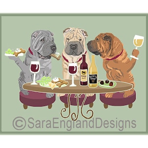 Dogs WINEing - Chinese Shar-Pei