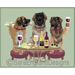 Dogs WINEing - Leonberger