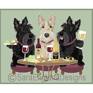 Dogs WINEing - Scottish Terrier