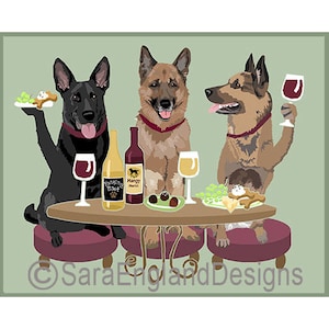 Dogs WINEing - German Shepherd