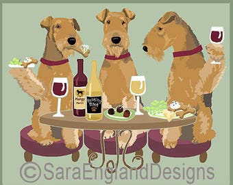 Dogs WINEing - Airedale Terrier