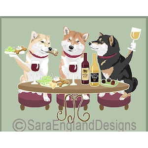 Dogs WINEing - Shiba Inu