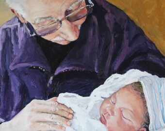 Custom Portrait Painting - Grandparents