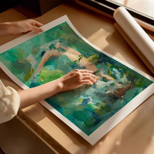 Unterwasser Schwimmer Giclée-Kunstdruck | Archival Fine Art Papier Bild 3