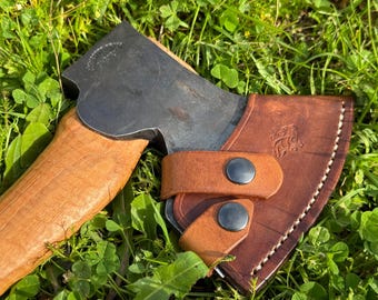 Gransfors Bruk Large Carving Axe custom leather sheath M1