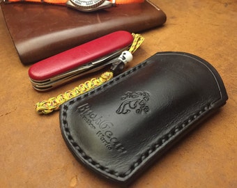 Pocket knife sheath - hand made leather