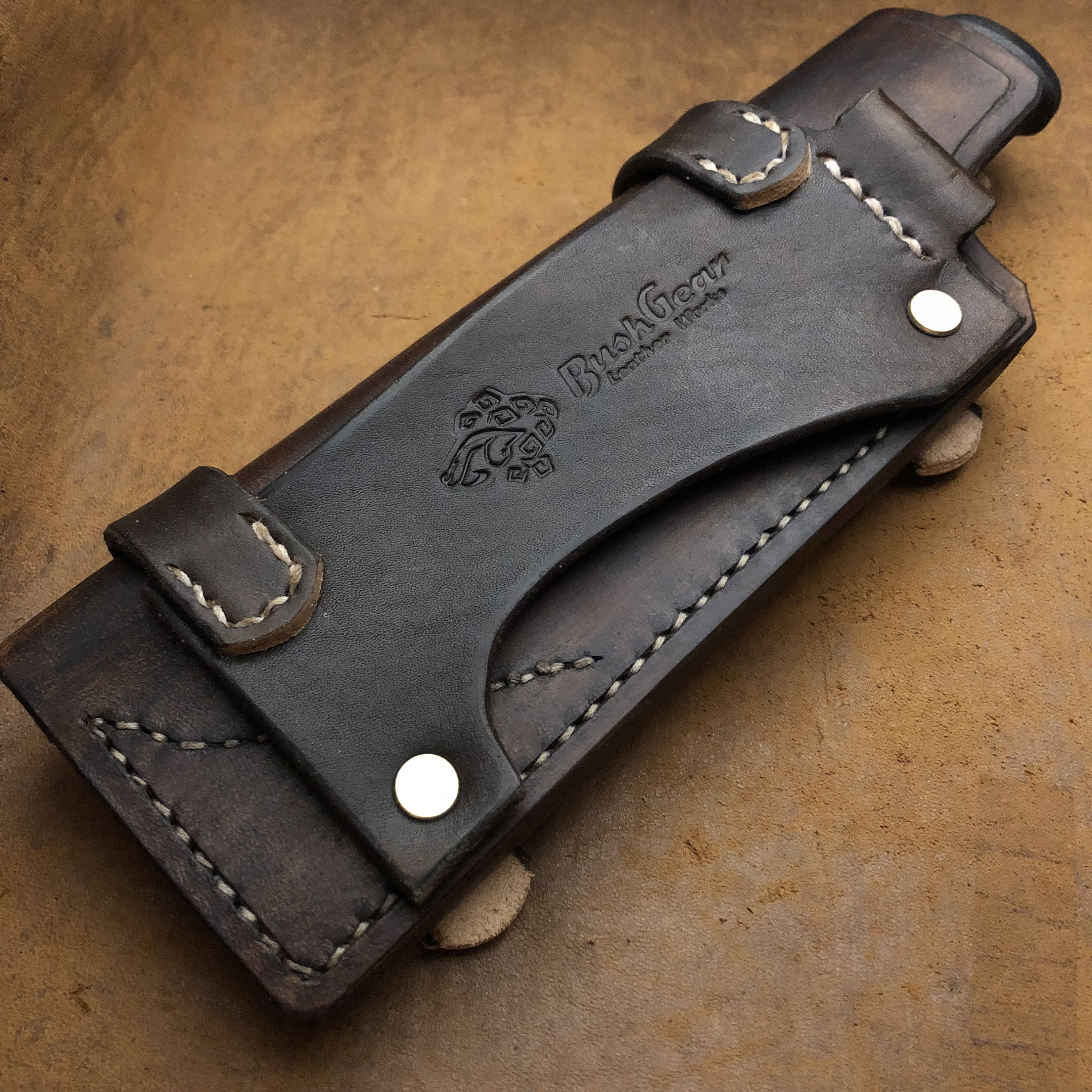 BushGear LeatherWorks - Mora Garberg custom leather sheath with