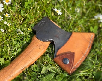 Gransfors Bruk Large Carving Axe custom leather sheath M2