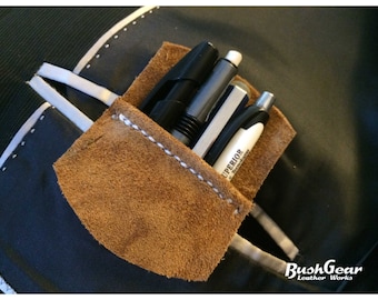 Leather Pocket Protector / Pencil Pouch / Pen Pocket / Pen case / Pen Holder