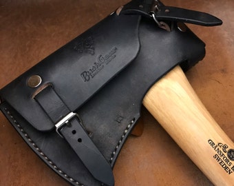 Gransfors Small Forest Axe Custom leather sheath Brown