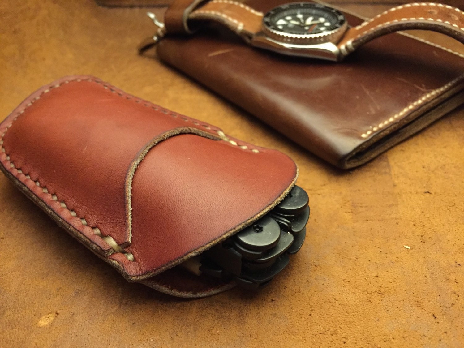 EDC Pocket Organizer Leather Sheath EDC5 - Etsy