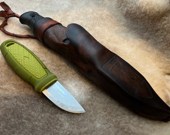 Tradicional Scandinavian  Leather sheath for Morakniv Garberg/Kansbol and a Eldris