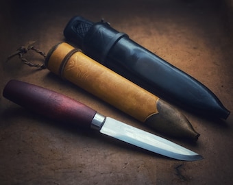 Tradicional Scandinavian  Leather sheath for Morakniv Classic